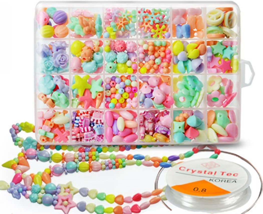 Millya Kids' Mixed Difform Bead Set Toy Acrylic Colorful DIY Bead Art Kit Jewellery Making Kit form