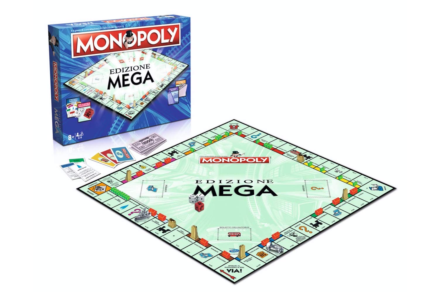 Winning Moves Monopoly Mega Board Game - Italian Edition - 6 Players - Age 8+
