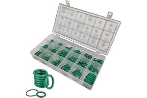 gunhunt 270 PCS Car Seal Ring Classification Kit, 18 Sizes of High Pressure and High Temperature Resistant Rubber O-Rings, Car Air Conditioner A/C Repair Gasket Seal Ring, Universal for Cars (Green)