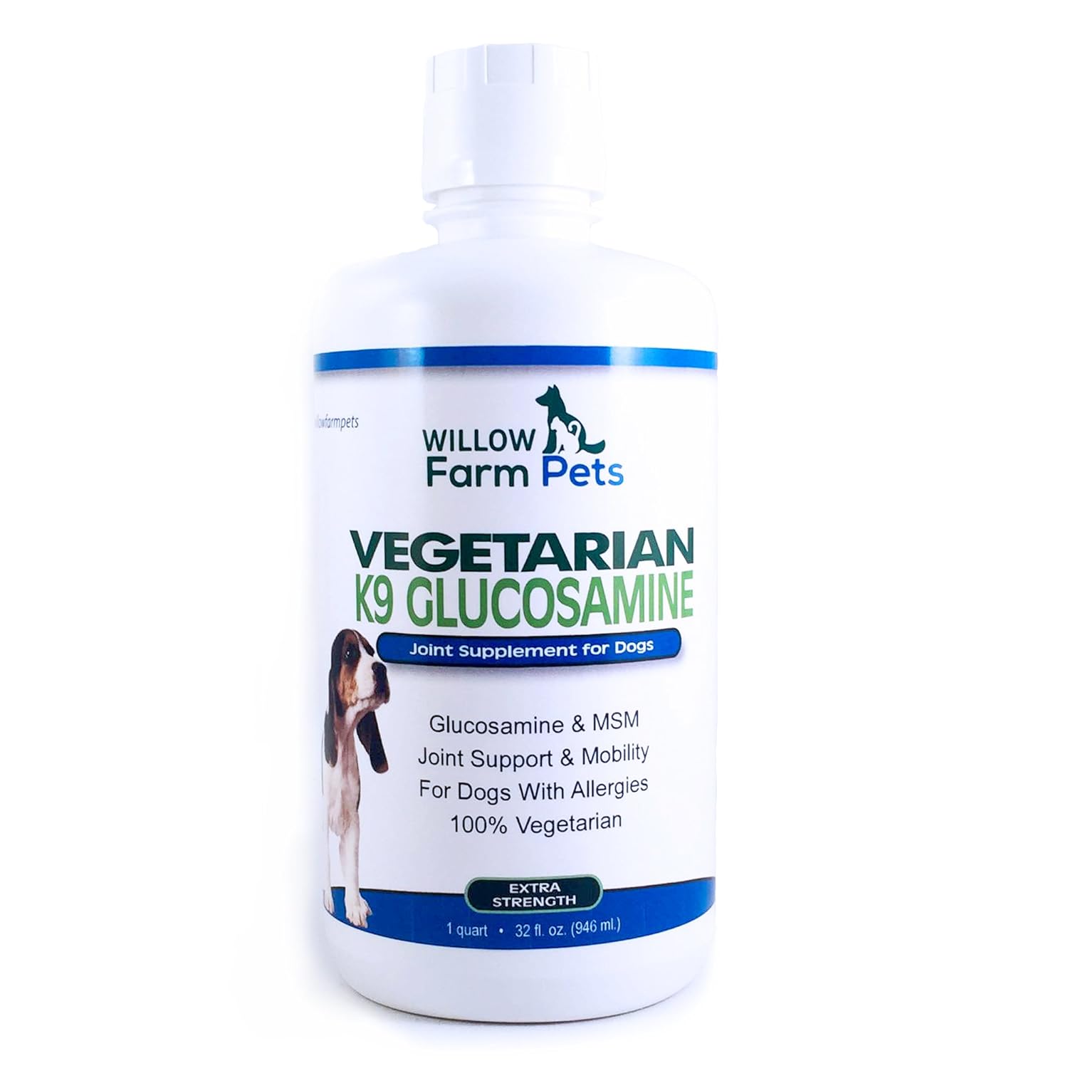 Vegetarian Liquid Glucosamine for Dogs Hip and Joint Mobility MSM Hyaluronic Acid Shellfish Free