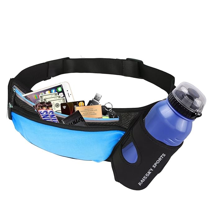 Running Belt Waistpack with Water Bottle Holder Fitness Amazon.co.uk