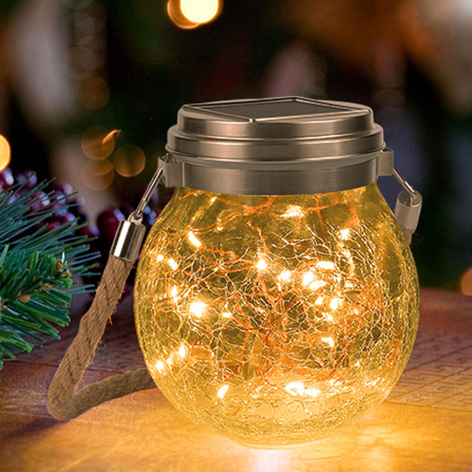 XRR 30 LED Hanging Solar Garden Lanterns - Waterproof Solar Lights for Path, Patio, Lawn, Yard & Garden Decor (Warm White)