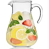 Lily's Home Break Resistant Plastic Pitcher, the Large Capacity Makes it Excellent for Parties, Both Indoor and Outdoor (98 Ounces)