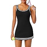 TQD Tennis Dress for Women Athletic Striped Knitted Sweater Tank Mini Active Casual Club Golf Dresses 2026 Trendy