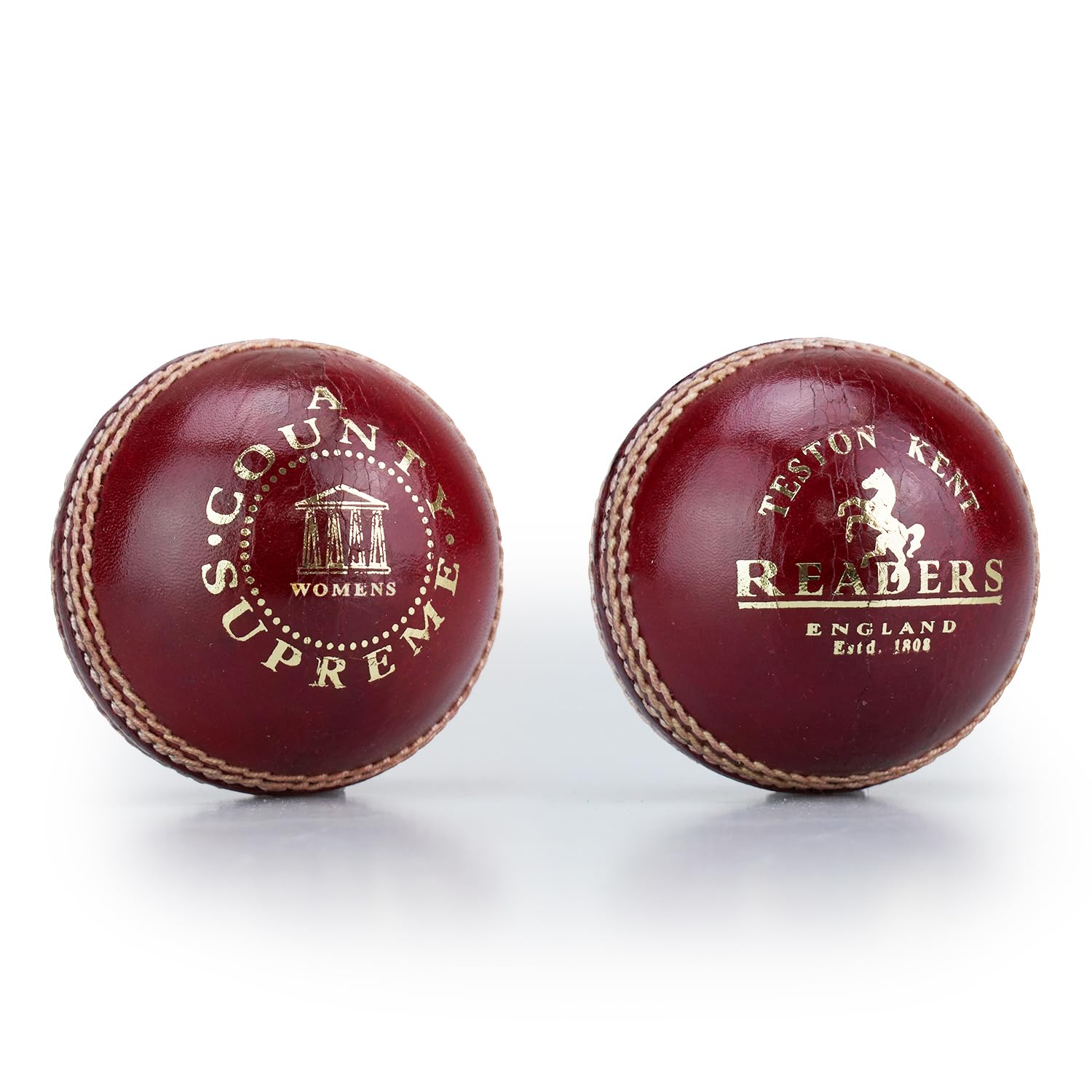 Readers County Supreme Cricket Ball 5oz, Red, Womens