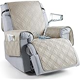 TAOCOCO 100% Waterproof Recliner Chair Cover, Non Slip Recliner Covers for Recliner Chair with Pocket, Washable Reclining Cha