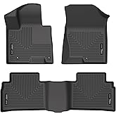 Husky Liners Weatherbeater Floor Mats | Fits 2022-2025 Hyundai Tucson (Excludes Hybrid Model) | Front & 2nd Row, 3-pc Black - 95781
