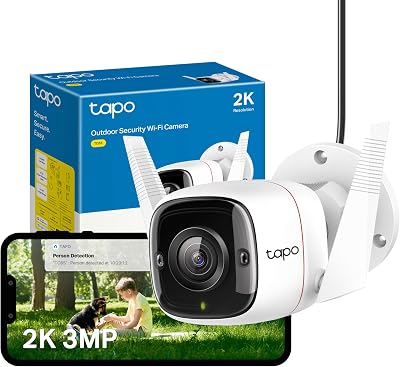 Tapo TC65 2K Outdoor Security Camera 3MP WiFi Wired Person Detection Night