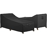 iBirdie Outdoor Chaise Lounge Cover 76L x 32W x 32H inch Waterproof Patio Furniture Covers Lawn Pool Chair Cover 2 Pack Black