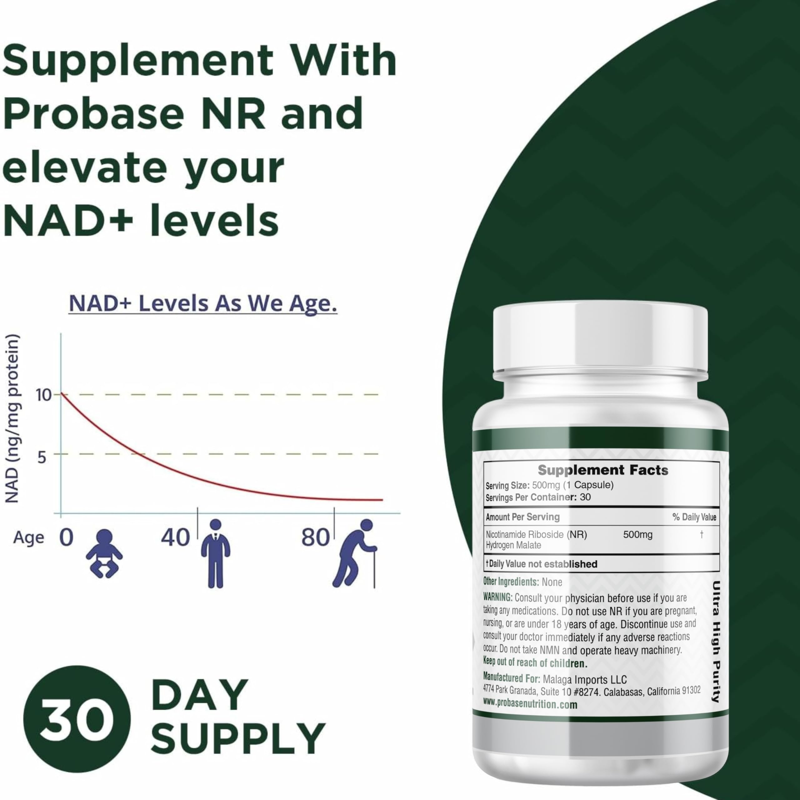 Mua Probase Nutrition Nicotinamide Riboside - NAD Supplement to Boost ...