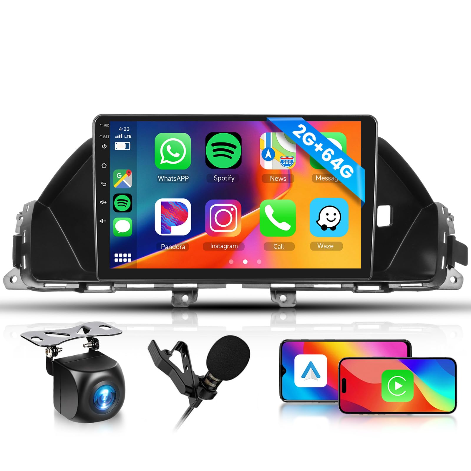 Photo 1 of [2GB+64GB] Car Stereo for Honda Odyssey 2010-2017 Android Head Unit, Wireless Carplay Android Auto Mirror Link, 9 Inch Touch Screen Car Radio GPS,Bluetooth, WiFi, FM RDS Radio,BT/SWC/DSP