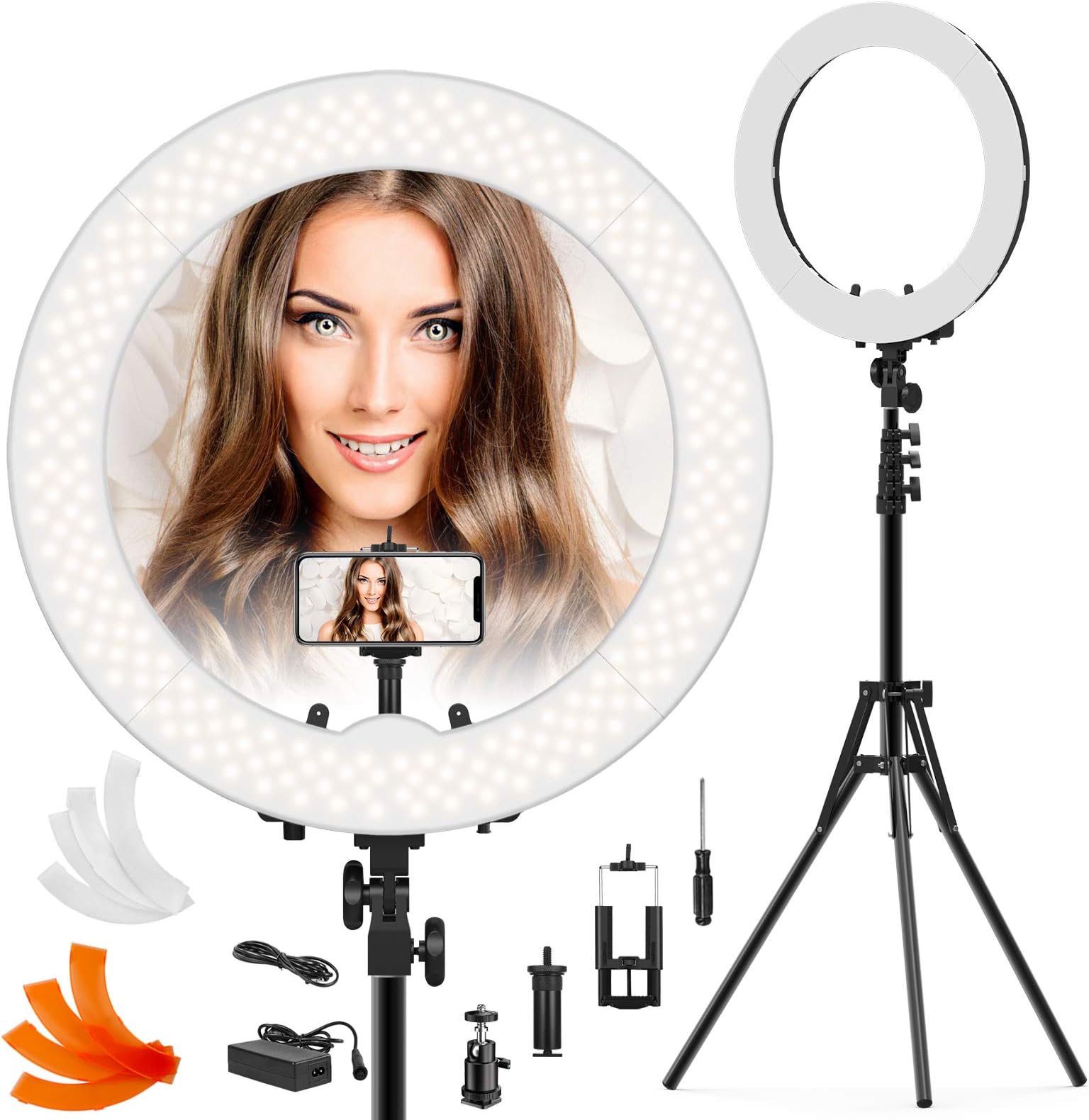 IVISII LED Luminaires Kit:18 Inch Outer 55W 5500K with Stand (No Carrying Bag)