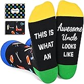 HAPPYPOP Cool Family Gifts - Awesome Gifts for Uncle Son Dad, Funny Socks for Him