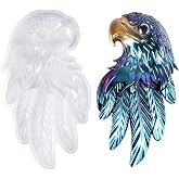 3D Eagle Silicone Mold for Epoxy/UV Resin Casting DIY Craft Art Decors | Crystal Animals Resin Mold Handmade Hanging Ornament Art Decors for Living Room Wall Decors Resin Craft Mold Lovers Gift