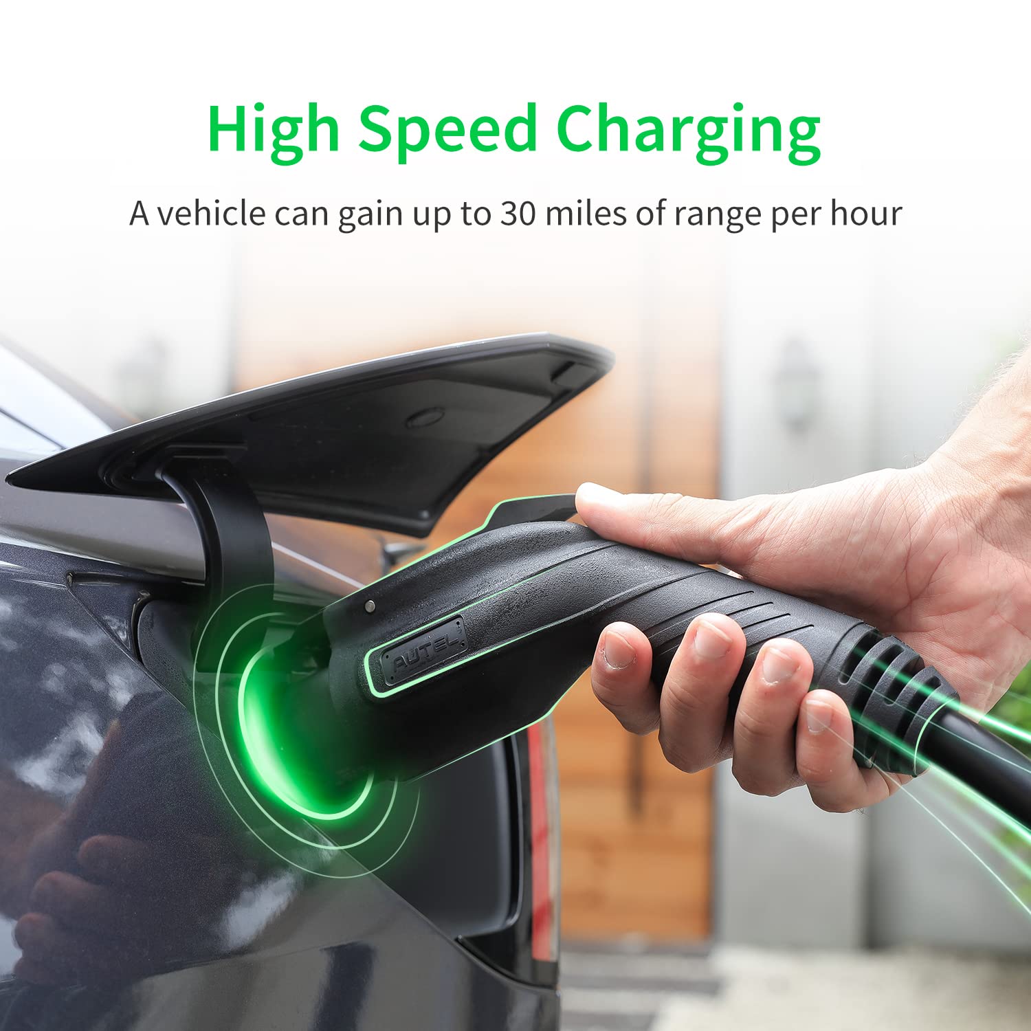 Autel MaxiCharger Home Smart AI Electric Vehicle (EV) Charger, 40 Amp Level 2 Wi-Fi and Bluetooth Enabled EVSE, Indoor/Outdoor Car Charging Station, with in-Body Holster and 25-Foot Cable（14-50 Plug）