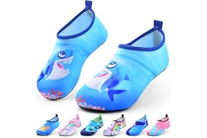 Sunnywoo Water Shoes for Kids Girls Boys，Toddler Kids Swim Water Shoes Quick Dry Non-Slip Water Skin Barefoot Sports Shoes Aqua Socks for Beach Outdoor Sports