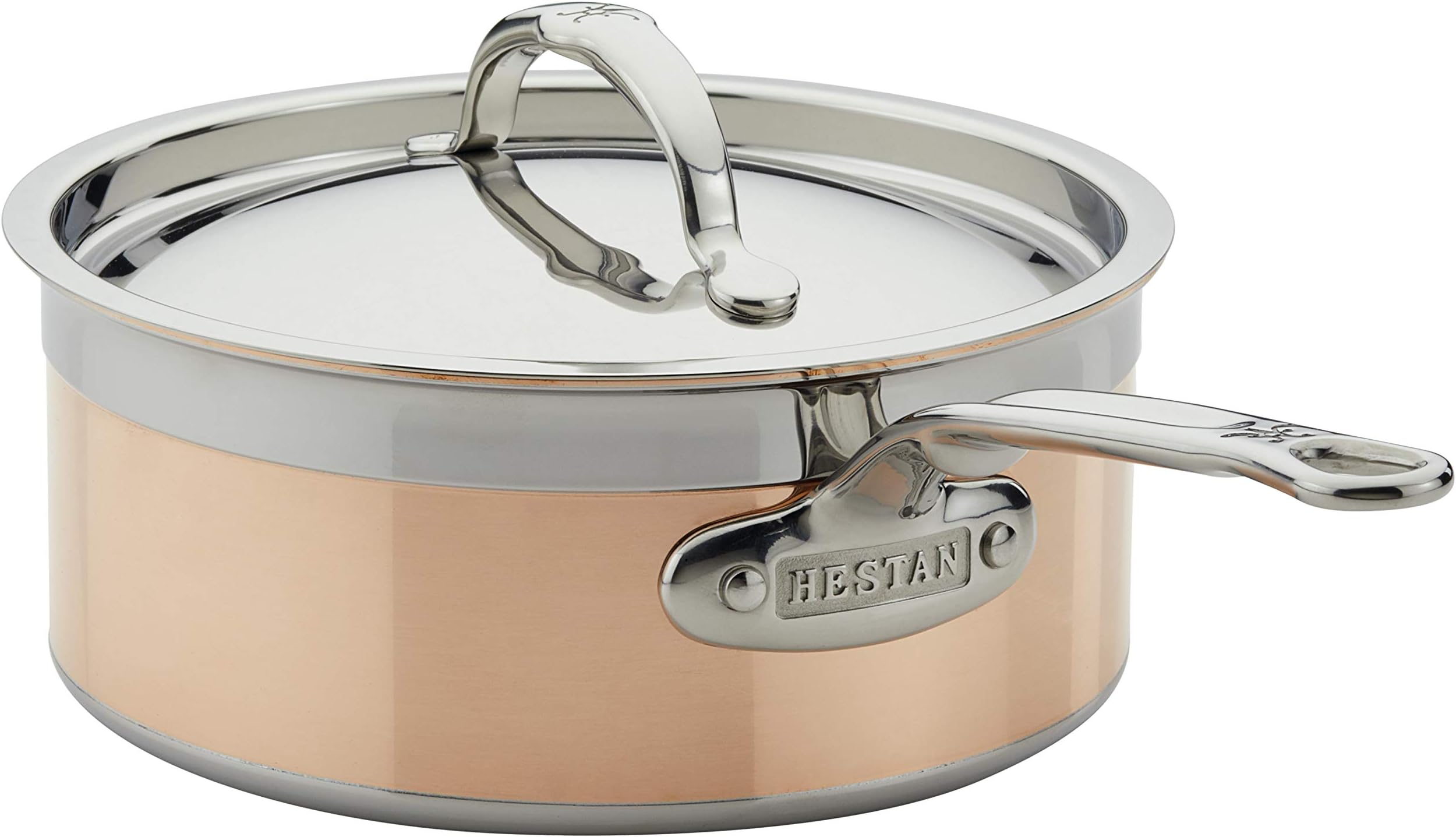 HestanCopperBond Collection - 100% Pure Copper Sauce Pan, Induction Cooktop Compatible, 3 Quart