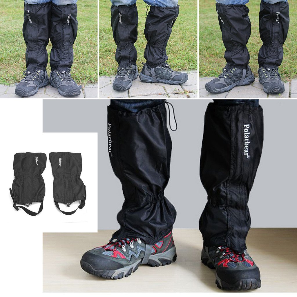 Lmeno 1 Pair Waterproof walking Gaiters Rain sand snow Antisnake