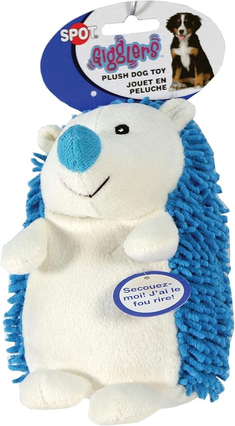 blue hedgehog dog toy