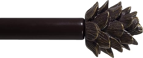 Amazon Com Urbanest Pinecone Adjustable Window Treatement Single Curtain Rod 28 48 Oil Rubbed Bronze Orb Home Kitchen