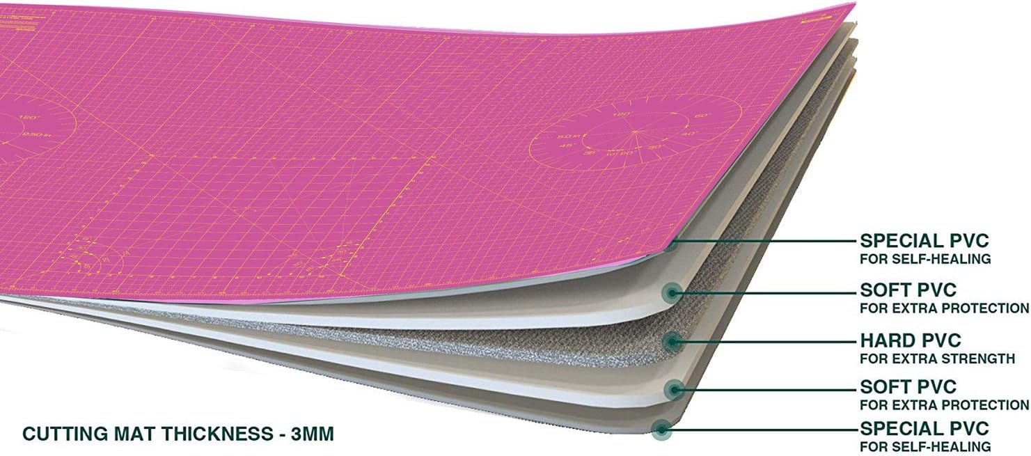 ANSIO Craft Cutting Mat Self Healing A0 Double Sided 5 Layers