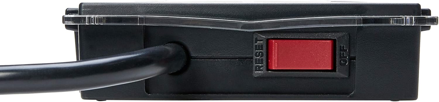 Basics 12-Outlet Power Strip Surge Protector | 4,320 Joule, 8-Foot Cord: Electronics