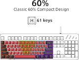 Snpurdiri 60% Mechanical Gaming Keyboard Red Switches USB-C UK Layout US view 2