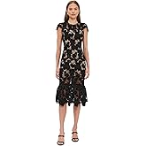 alice + olivia Women's Clover Open Back Midi Dress