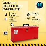 Horison Industries COSHH Cabinet Red Flammable Liquid Storage Fire Proof view 3