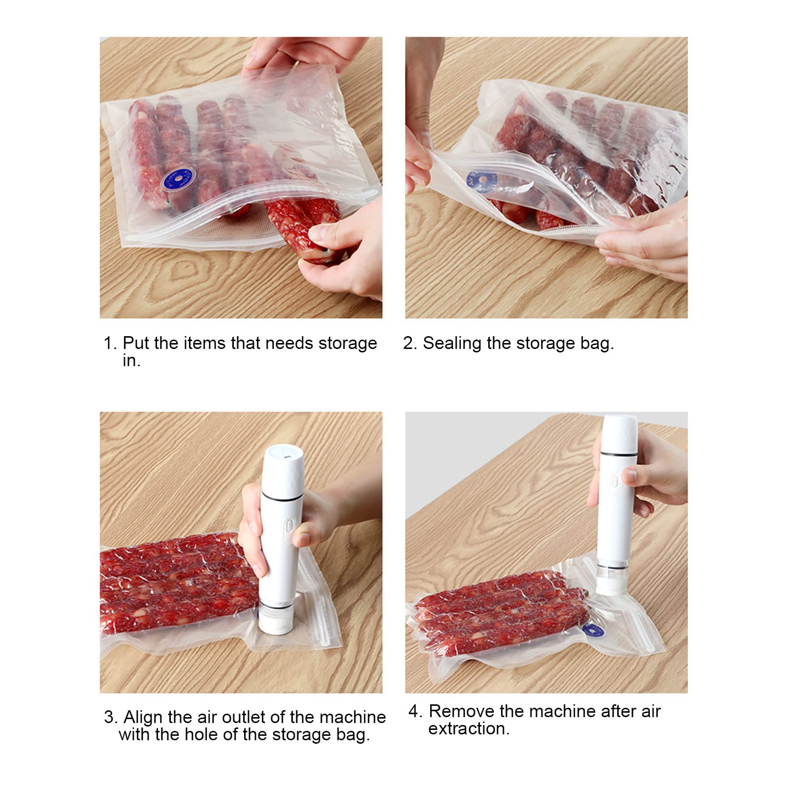 Electric Air Pump Vacuum Seal Pump Handheld Vacuum Food Sealer Automatic Food Vacuum Pump Cordless Sealing Machine Tool for Food Storage (White)