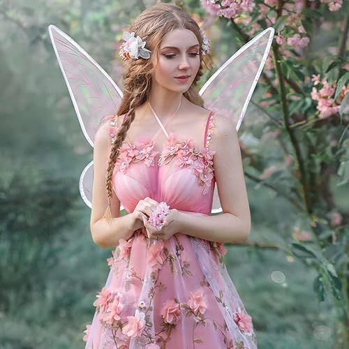 quescu Fairy Wings for Adults,Butterfly Wings for Girls,Angel Wings,Fairy  Costume for Women Halloween Dress Up Party Favor (White) in Dubai - UAE