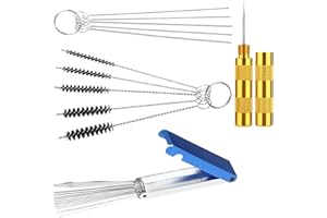 Amabro Carburetor Carbon Dirt Jet Remove Cleaner + 13 Cleaning Wires Set + 10 Cleaning Needles + 5 Nylon Brushes Tool Kit + 1 Pointed Pick Tool Kit for Motorcycle ATV Moped Welder Chainsaw Spray(4Set)