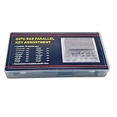 60 pc Keystock Bar Assortment Lock Pulleys Gears Square Key Stock Keyway Set (SAE)