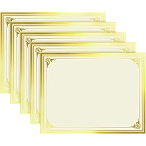 Amazon.com : SUNEE 100 Sheets Certificate Papers - Blank