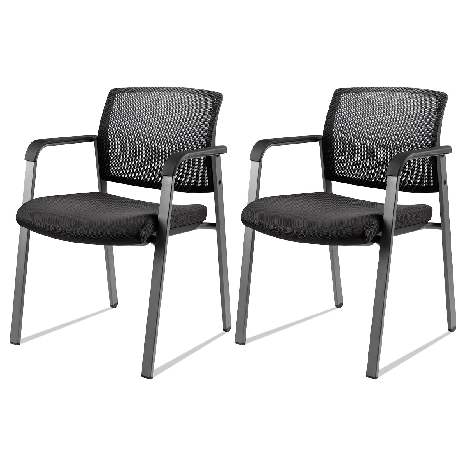 CLATINA Mesh Back Stacking Arm Chairs with