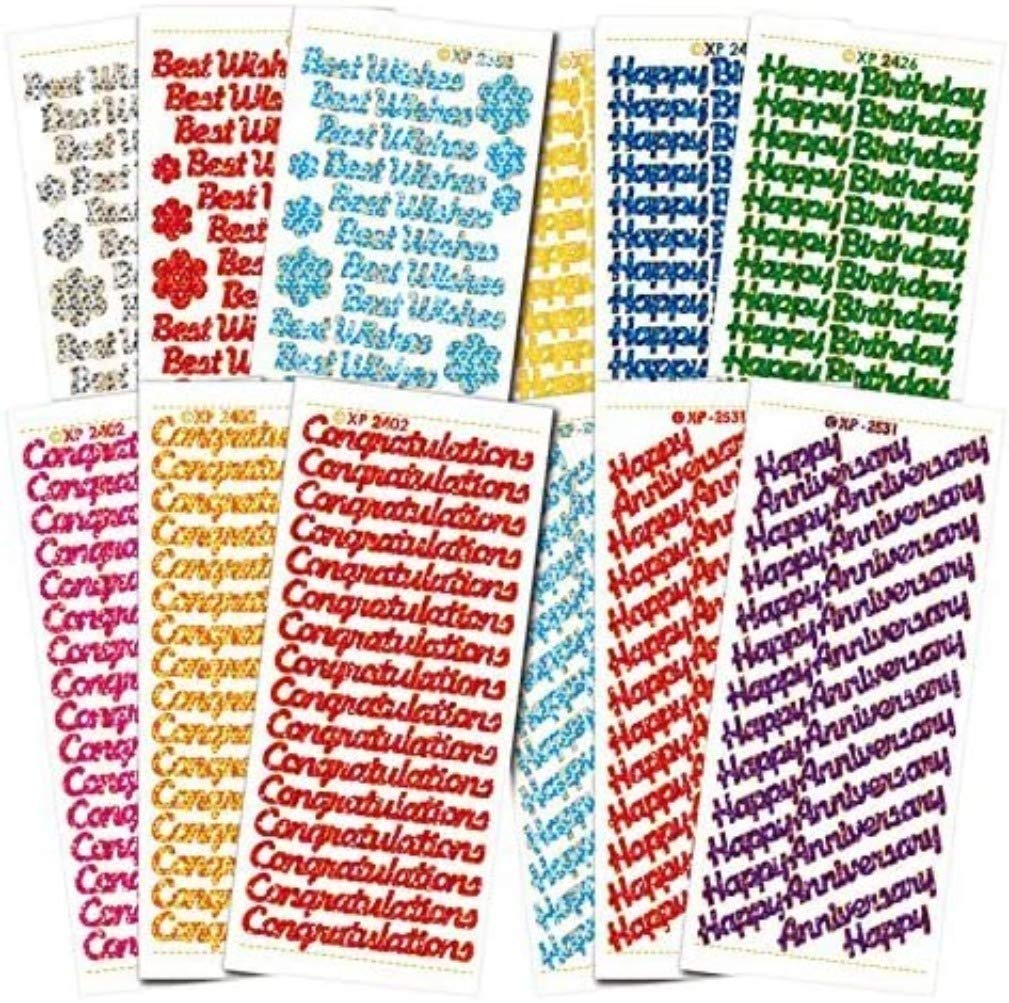 Creative Products Craftstickers Holographic Textlines Bold Stickers, Stickers, Multi-Colour, 23 x 10 x 1 cm