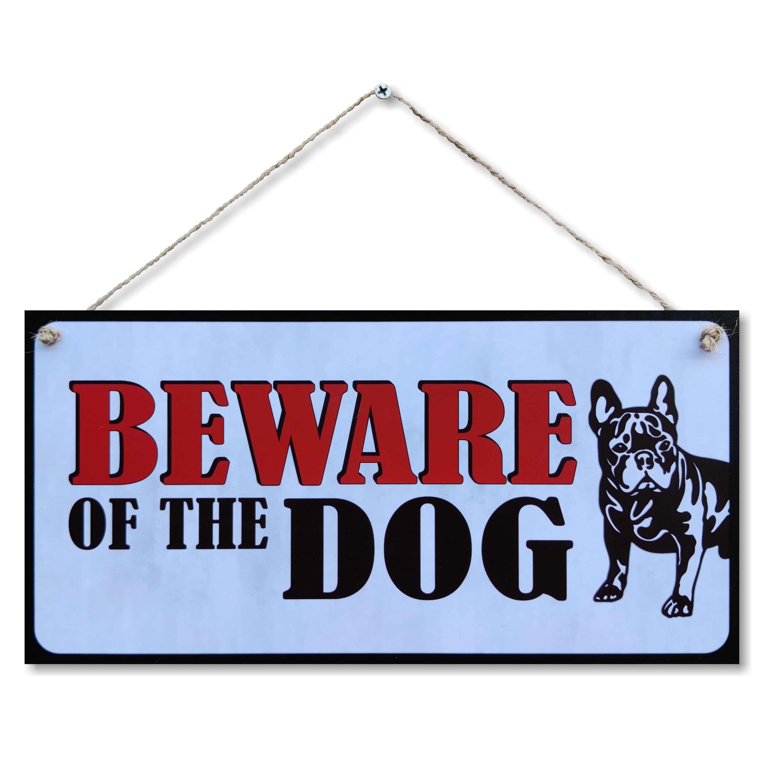 CARISPIBET Beware of the Dog! Signs for dog owners attention plaques for entrance Warning signs outdoors signage 6" x 12"