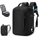 COSCOOA Expandable Travel Backpack 20-30L,Cabin Size United Airlines Personal Item Bag 17x10x9 inch,Flight Approved Underseat Ryanair 40x20x25 CM Carry on Luggage Bag,Mochila de Viaje
