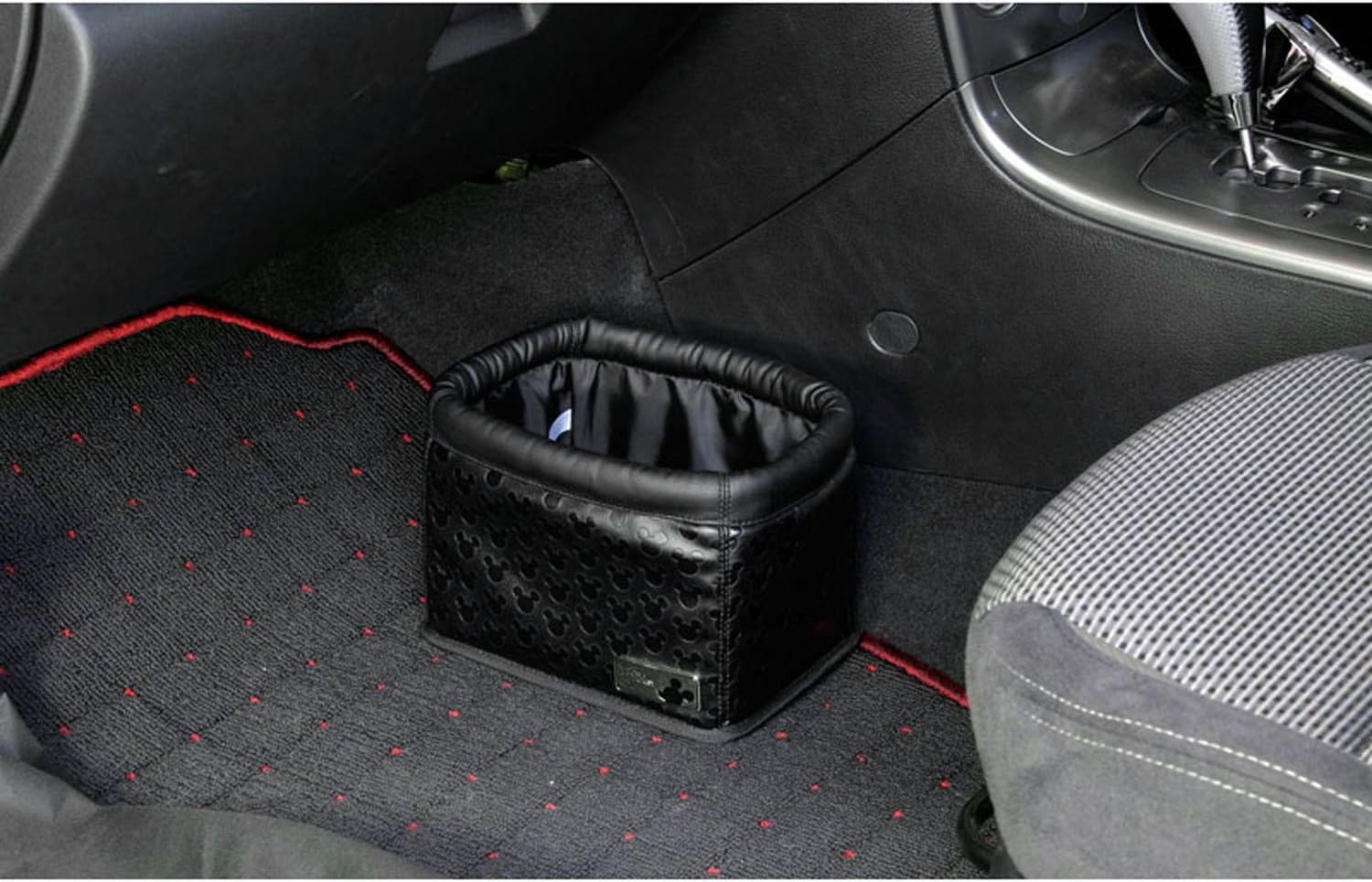 Amazon ナポレックス 車用 ゴミ箱 ディズニー ダストボックス ミッキー 本革調角型タイプ 汎用 Wd 4 車 バイク 車 バイク
