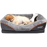 JOYELF Memory Foam Dog Bed Small Orthopedic Dog Bed &amp; Sofa with Removable Washable Cover and Squeaker Toy as Gift