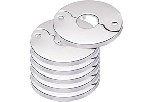 AVALON Floor and Ceiling Plate Cover Split Flange Replacement and Repair Kit, Fits 3/4 Inch IPS Galvanized Pipe or 1 Inch Copper Pipe, Chrome Finish (Pack of 6)