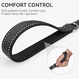 Joytale Padded Handle Dog Lead Double-Sided Reflective Nylon 1.2m 2.5cm Black view 3