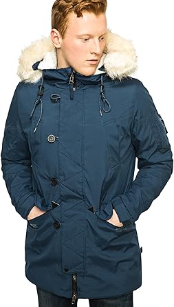 bellfield parka with faux fur hood