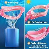 COOLOO Kids Swimming Goggles 2 Pack Anti-Fog UV Waterproof No Leaks view 3