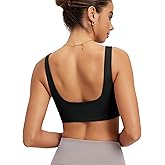 ODODOS Square Neck Sports Bra for Women Wirefree Non Padded Yoga Tank Workout Crop Tops