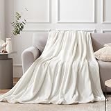 EHEYCIGA Fleece Blanket Twin 150x200cm White Soft Plush Throw view 9