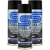 Steel-It 1012D Polyurethane, Industrial Paint Coatings, Weldable, Easy to Apply - Black (3 Pack)