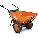 SuperHandy Wheelbarrow Electric Powered Utility Cart 48V DC 500W Li-Ion Driven Ultra Duty 330LBS (150kgs) Capacity and 4 cu.f