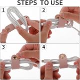 Thinp 6 Pcs PU Leather Cord Organizer Reusable Cable Straps Ties Winder Holder view 3