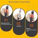 ATsafepro 14-Piece Torque Wrench Set 1-25NM 1/4" 3/8" Adapter Case view 5